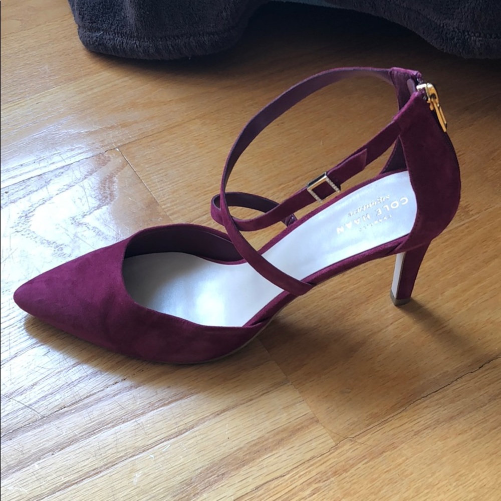 Red Suede Cole Haan Pumps